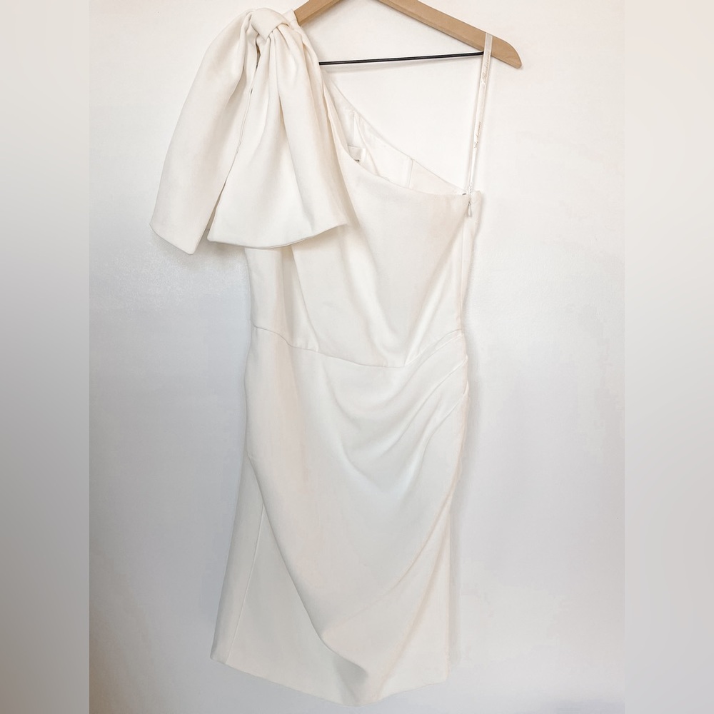 Shoshanna Midnight Paionia One Shoulder White Dress 00/045 - Picture 4 of 14